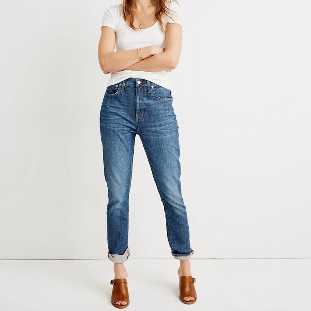 Madewell Petite High Rise Slim Boyjean Eco Edition 28P Boyfriend Stretch Denim